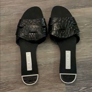 Trendy Black Zara Sandals